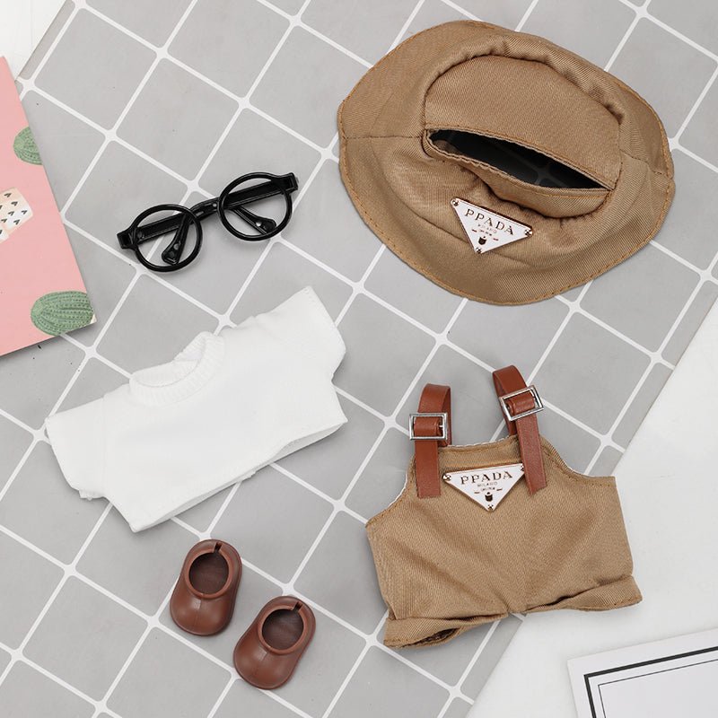 Labubu Triangle Badge Monochomatic Tan Outfit